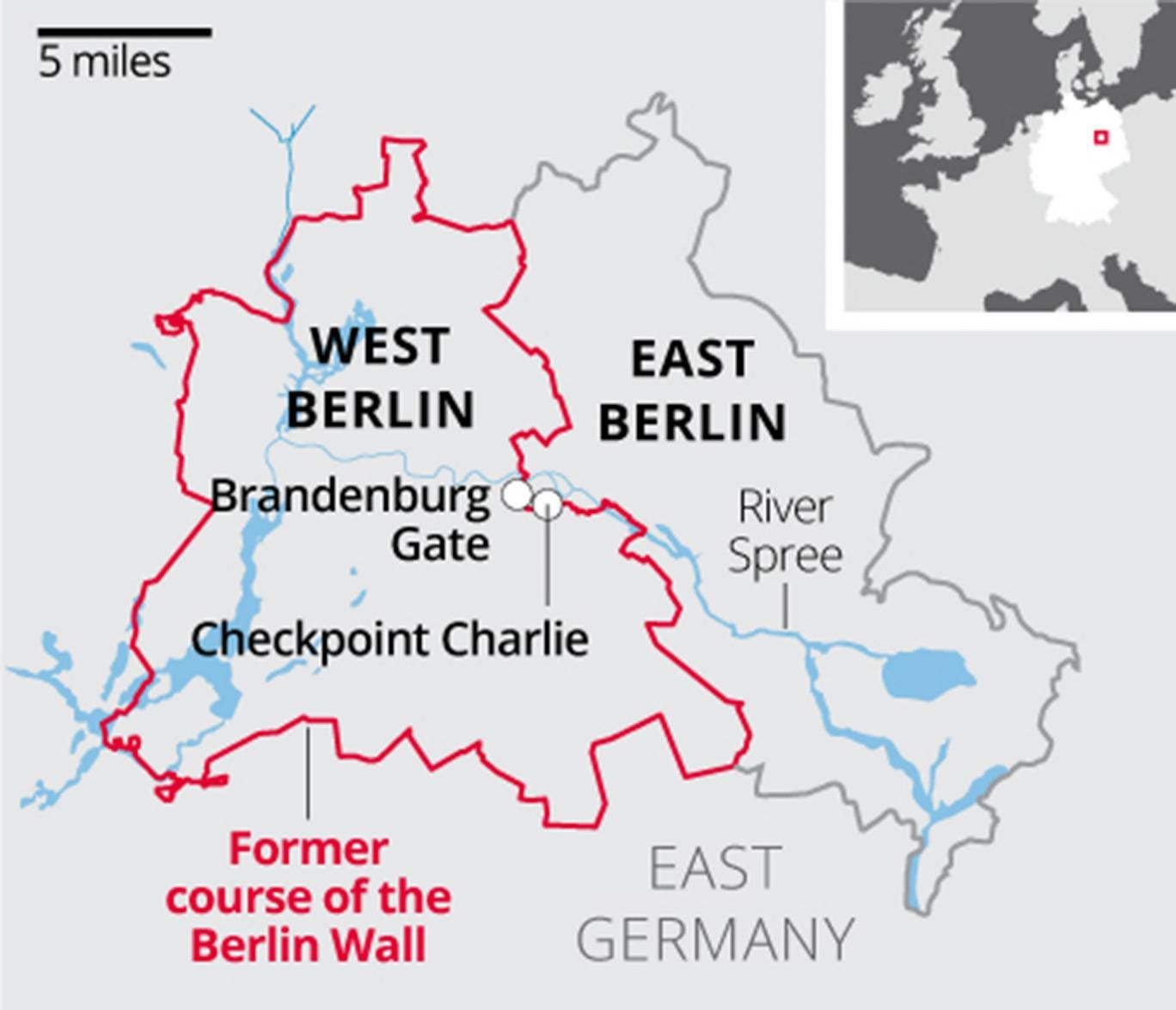 Berlin Divided Map Berlin Wall Map Map Of Berlin Wall Route | Images